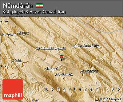 Satellite Map of Nāmdārān