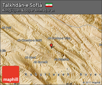 Satellite Map of Talkhdān-e Soflá