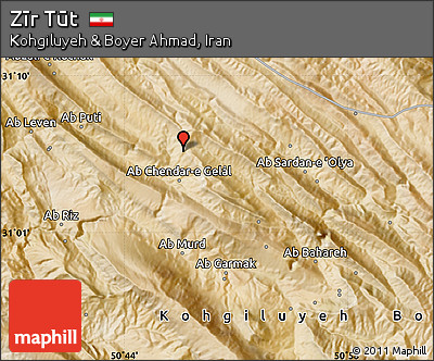 Satellite Map of Zīr Tūt