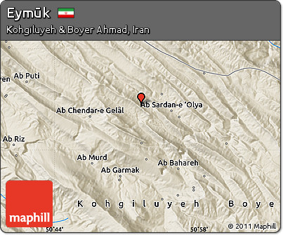 Shaded Relief Map of Eymūk