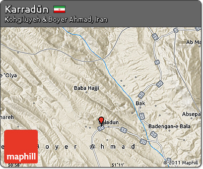 Shaded Relief Map of Karradūn