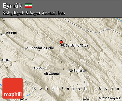 Shaded Relief Map of Eymūk