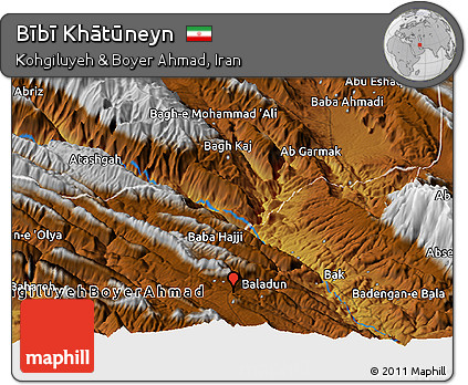 Physical Panoramic Map of Bībī Khātūneyn