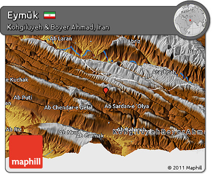 Physical Panoramic Map of Eymūk