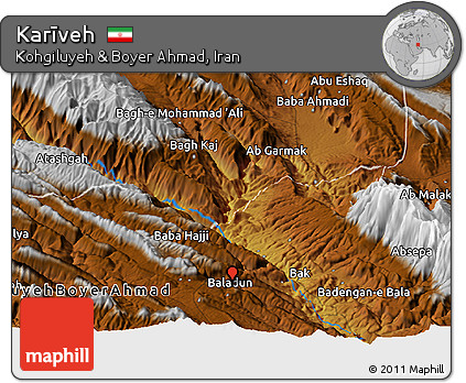 Physical Panoramic Map of Karīveh