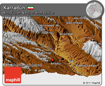 Physical Panoramic Map of Karradūn