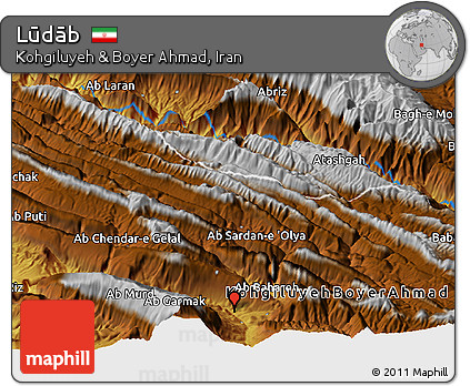 Physical Panoramic Map of Lūdāb