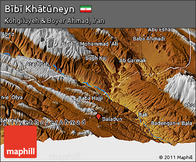 Physical Panoramic Map of Bībī Khātūneyn