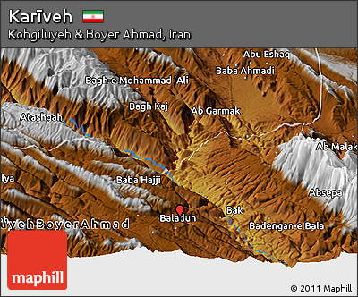 Physical Panoramic Map of Karīveh
