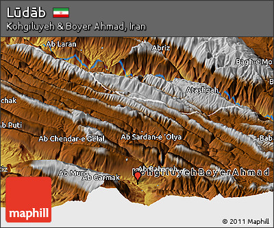 Physical Panoramic Map of Lūdāb