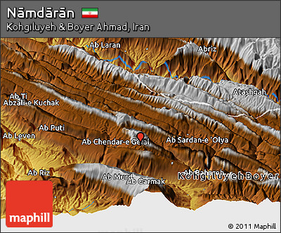 Physical Panoramic Map of Nāmdārān