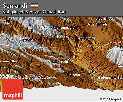 Physical Panoramic Map of Samandī
