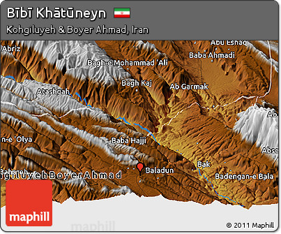 Physical Panoramic Map of Bībī Khātūneyn