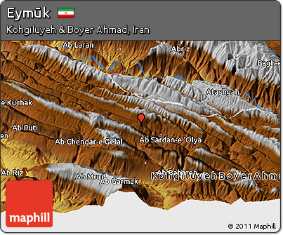 Physical Panoramic Map of Eymūk