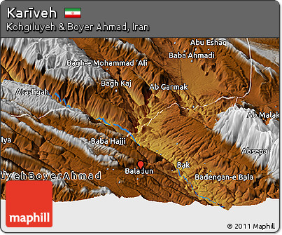 Physical Panoramic Map of Karīveh