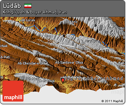 Physical Panoramic Map of Lūdāb