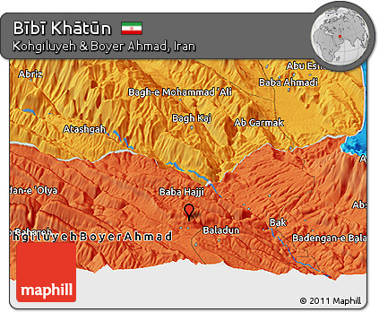 Political Panoramic Map of Bībī Khātūn