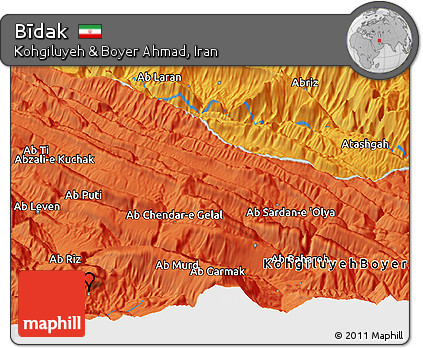 Political Panoramic Map of Bīdak