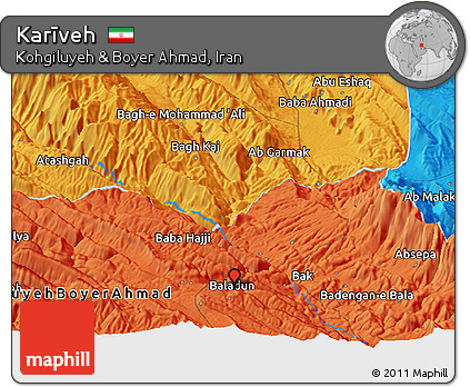 Political Panoramic Map of Karīveh