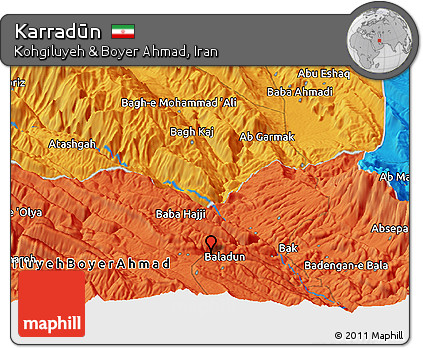 Political Panoramic Map of Karradūn