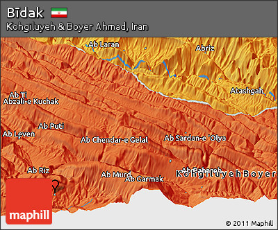 Political Panoramic Map of Bīdak
