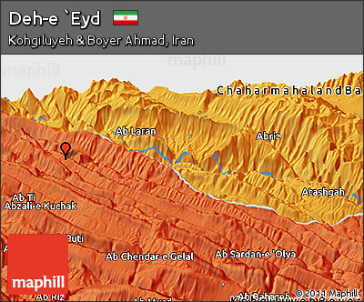 Political Panoramic Map of Deh-e `Eyd