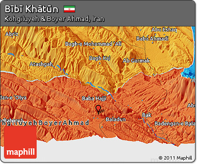 Political Panoramic Map of Bībī Khātūn