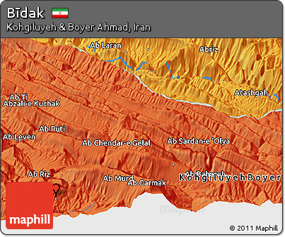 Political Panoramic Map of Bīdak