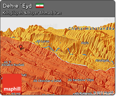 Political Panoramic Map of Deh-e `Eyd