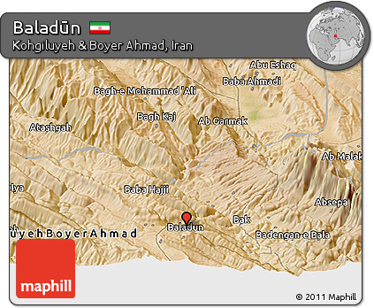 Satellite Panoramic Map of Baladūn