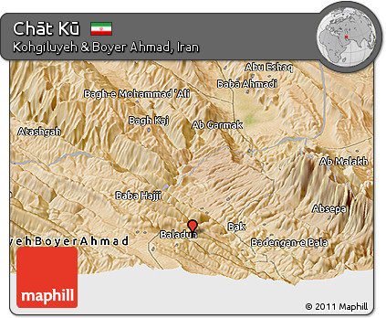 Satellite Panoramic Map of Chāt Kū