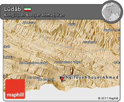 Satellite Panoramic Map of Lūdāb