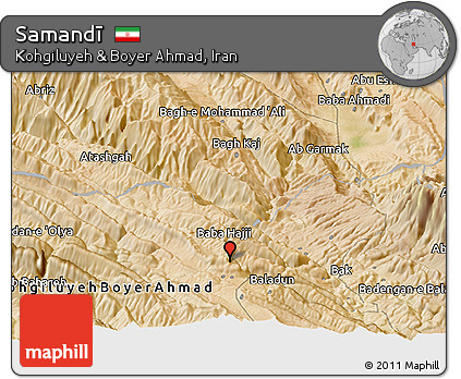 Satellite Panoramic Map of Samandī