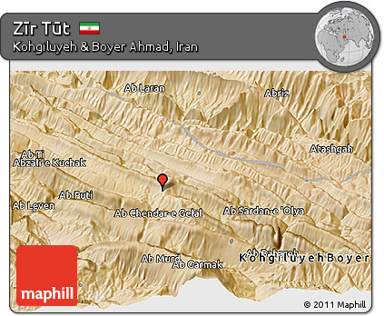 Satellite Panoramic Map of Zīr Tūt