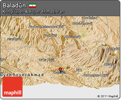 Satellite Panoramic Map of Baladūn