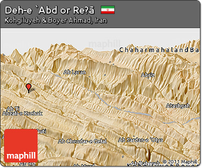 Satellite Panoramic Map of Deh-e `Abd Or Reẕā