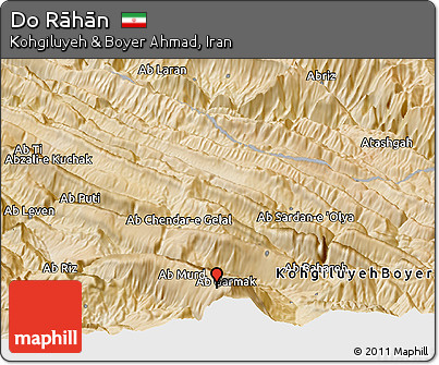 Satellite Panoramic Map of Do Rāhān