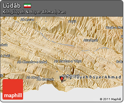 Satellite Panoramic Map of Lūdāb