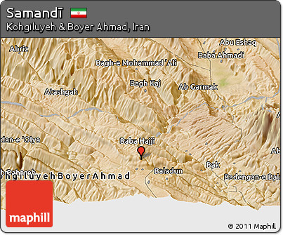 Satellite Panoramic Map of Samandī
