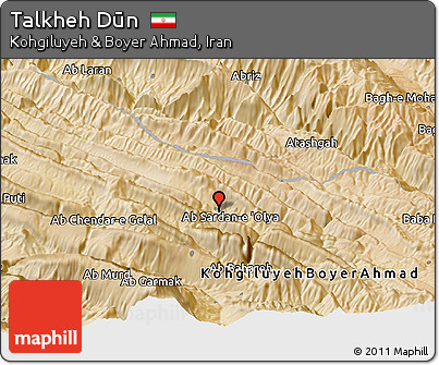 Satellite Panoramic Map of Talkheh Dūn