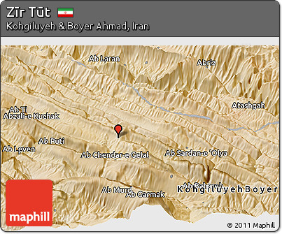 Satellite Panoramic Map of Zīr Tūt