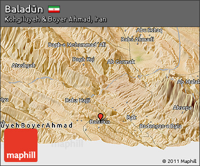 Satellite Panoramic Map of Baladūn