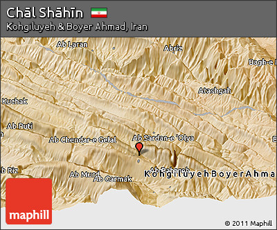 Satellite Panoramic Map of Chāl Shāhīn