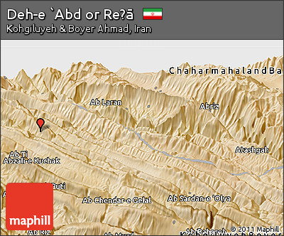 Satellite Panoramic Map of Deh-e `Abd Or Reẕā