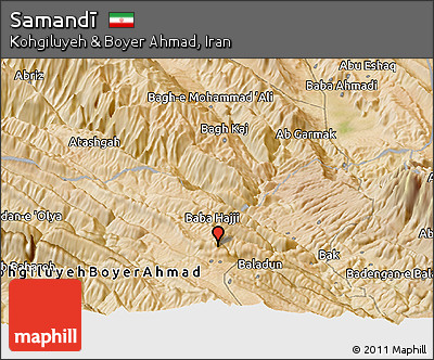 Satellite Panoramic Map of Samandī