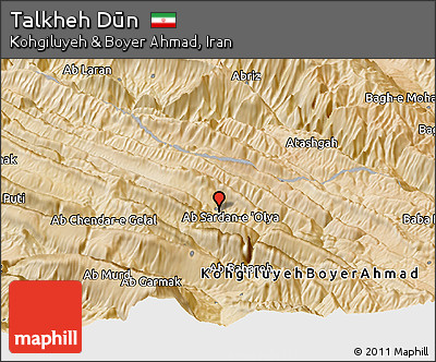 Satellite Panoramic Map of Talkheh Dūn