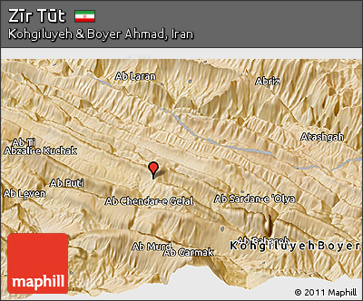 Satellite Panoramic Map of Zīr Tūt