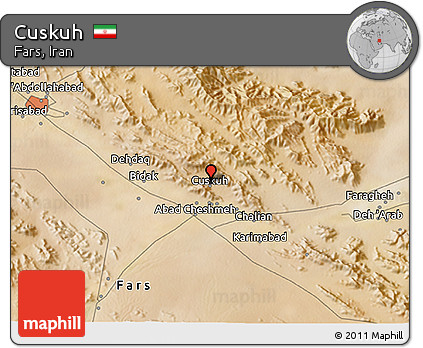 Satellite 3D Map of Cuskuh