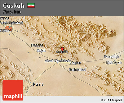 Satellite 3D Map of Cuskuh
