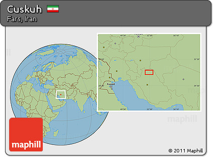 Savanna Style Location Map of Cuskuh